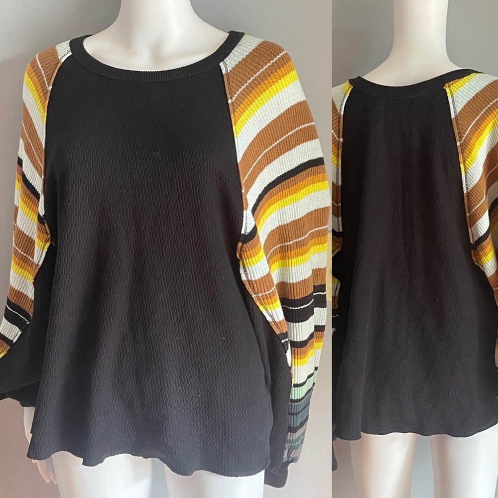 Free People Thermal Long Sleeve Shirt Size L